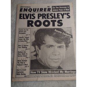 National Enquirer Magazine Sept 1977 Elvis Presley Roots OUTER COVER PAGE ONLY